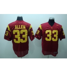 Trojans #33 Marcus Allen Red Embroidered NCAA Jersey