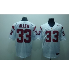 Trojans #33 Marcus Allen White Embroidered NCAA Jersey