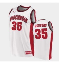 Men Wisconsin Badgers Nate Reuvers Replica White College Basketball Jersey