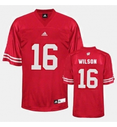 Men Wisconsin Badgers Russell Wilson College Football Red Jersey