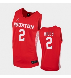 Men Houston Cougars Caleb Mills Replica Red College Basketball Jersey