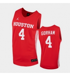Men Houston Cougars Justin Gorham Replica Red College Basketball Jersey