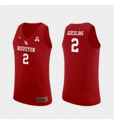 Men Houston Cougars Landon Goesling Red Replica College Basketball Jersey