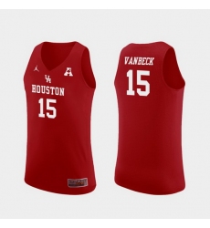 Men Houston Cougars Neil Vanbeck Red Replica College Basketball Jersey