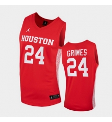 Men Houston Cougars Quentin Grimes Replica Red College Basketball Jersey