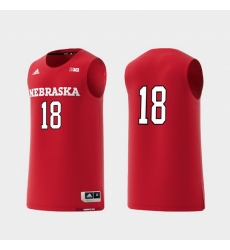 Men Nebraska Cornhuskers Scarlet Basketball Swingman Adidas Replica Jersey