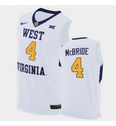 Men West Virginia Mountaineers Miles Mcbride Home White Authentic Jersey