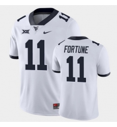 Men West Virginia Mountaineers Nicktroy Fortune Game White College Football Jersey