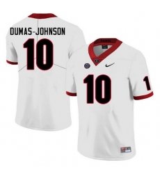 Men #10 Jamon Dumas-Johnson Georgia Bulldogs College Football Jerseys Sale-White