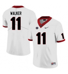 Men #11 Jalon Walker Georgia Bulldogs College Football Jerseys Sale-White Anniversary