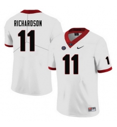 Men #11 Keyon Richardson Georgia Bulldogs College Football Jerseys-White