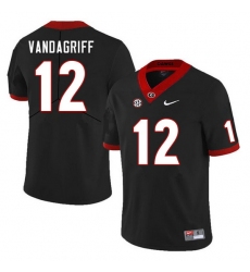Men #12 Brock Vandagriff Georgia Bulldogs College Football Jerseys Sale-Black