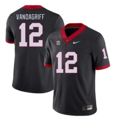 Men #12 Brock Vandagriff Georgia Bulldogs College Football Jerseys Stitched-Black