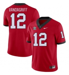 Men #12 Brock Vandagriff Georgia Bulldogs College Football Jerseys Stitched-Red