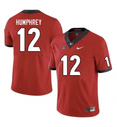 Men #12 Julian Humphrey Georgia Bulldogs College Football Jerseys Sale-Red