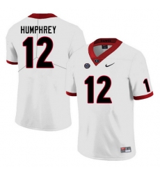 Men #12 Julian Humphrey Georgia Bulldogs College Football Jerseys Sale-White