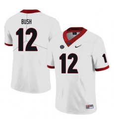 Men #12 Tommy Bush Georgia Bulldogs College Football Jerseys Sale-white