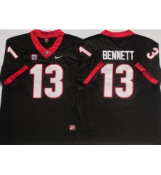 Men #13 Stetson Bennett Georgia Bulldogs College Football Jerseys Sale-Black