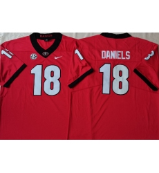 Men #18 JT Daniels Georgia Bulldogs College Football Jerseys Sale-Red