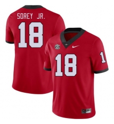 Men #18 Xavian Sorey Jr. Georgia Bulldogs College Football Jerseys Stitched-Red