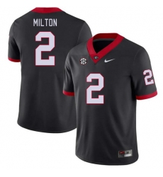 Men #2 Kendall Milton Georgia Bulldogs College Football Jerseys Stitched-Black