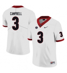 Men #3 Tyson Campbell Georgia Bulldogs College Football Jerseys Sale-white