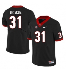 Men #31 Grant Briscoe Georgia Bulldogs College Football Jerseys Sale-Black