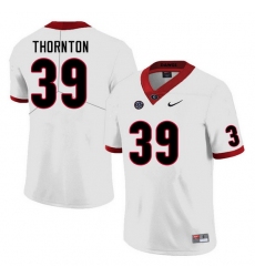Men #39 Miles Thornton Georgia Bulldogs College Football Jerseys Sale-White