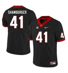 Men #41 Denton Shamburger Georgia Bulldogs College Football Jerseys Sale-Black