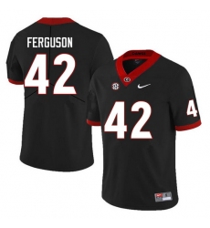 Men #42 Tauheed Ferguson Georgia Bulldogs College Football Jerseys Sale-Black Anniversary
