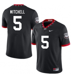 Men #5 Adonai Mitchell Georgia Bulldogs 100th Anniversary College Football Jerseys Sale-100th Black