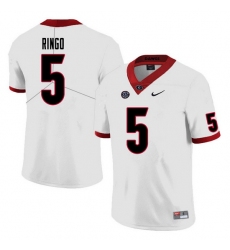 Men #5 Kelee Ringo Georgia Bulldogs College Football Jerseys Sale-White
