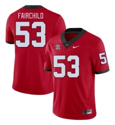Men #53 Dylan Fairchild Georgia Bulldogs College Football Jerseys Stitched-Red