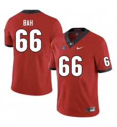 Men #66 Aliou Bah Georgia Bulldogs College Football Jerseys Sale-Red Anniversary