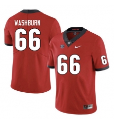 Men #66 Jonathan Washburn Georgia Bulldogs College Football Jerseys Sale-Red Anniversary