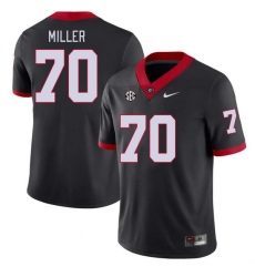 Men #70 Joshua Miller Georgia Bulldogs College Football Jerseys Stitched-Black