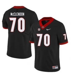 Men #70 Warren McClendon Georgia Bulldogs College Football Jerseys Sale-Black