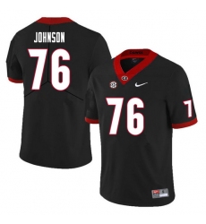 Men #76 Miles Johnson Georgia Bulldogs College Football Jerseys Sale-Black