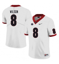 Men #8 Divaad Wilson Georgia Bulldogs College Football Jerseys Sale-White