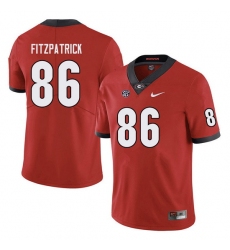 Men #86 John FitzPatrick Georgia Bulldogs College Football Jerseys red