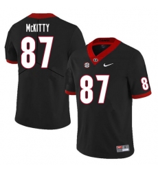 Men #87 Tre McKitty Georgia Bulldogs College Football Jerseys Sale-Black
