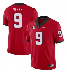 Men #9 Jackson Meeks Georgia Bulldogs College Football Jerseys Stitched-Red