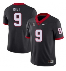 Men #9 Justyn Rhett Georgia Bulldogs College Football Jerseys Stitched-Black