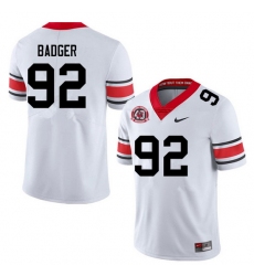 Men #92 Liam Badger Georgia Bulldogs College Football Jerseys Sale-40th Anniversary