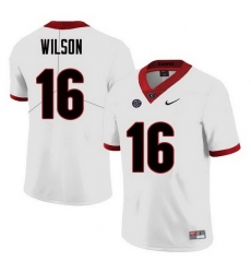 Men Georgia Bulldogs #16 Divaad Wilson College Football Jerseys Sale-White