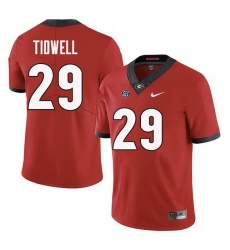 Men Georgia Bulldogs #29 Lofton Tidwell College Football Jerseys Sale-Red