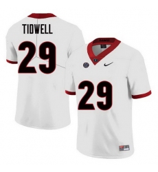 Men Georgia Bulldogs #29 Lofton Tidwell College Football Jerseys Sale-White