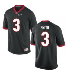Men Georgia Bulldogs #3 Roquan Smith College Football Jerseys-Black