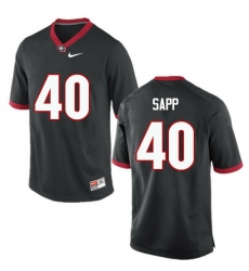 Men Georgia Bulldogs #40 Theron Sapp College Football Jerseys-Black