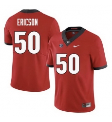 Men Georgia Bulldogs #50 Warren Ericson College Football Jerseys Sale-Red